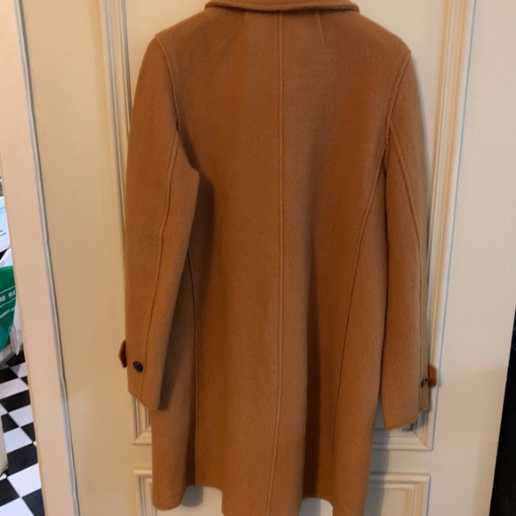 J Crew Camel Italian Boiled Wool Lady Coat Sweatercoat (12) Great for travel - Picture 2 of 4
